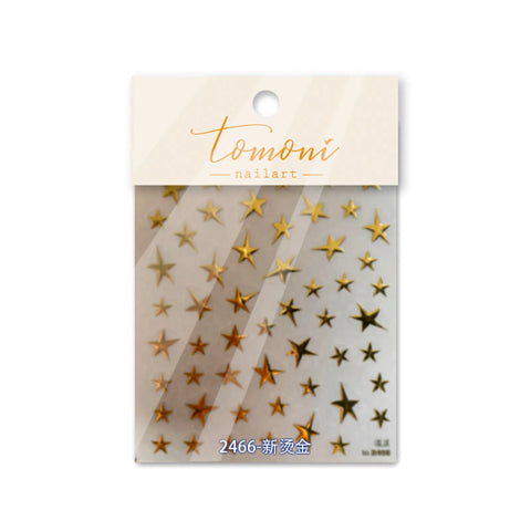 to2466-gold Metallic Star Nail Stickers variant image - Tomoni Nail Art