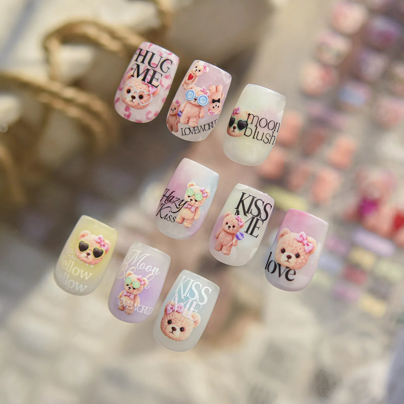 Minimal Letter Nail Stickers | Modern Typography Nail Art Decals - image 2