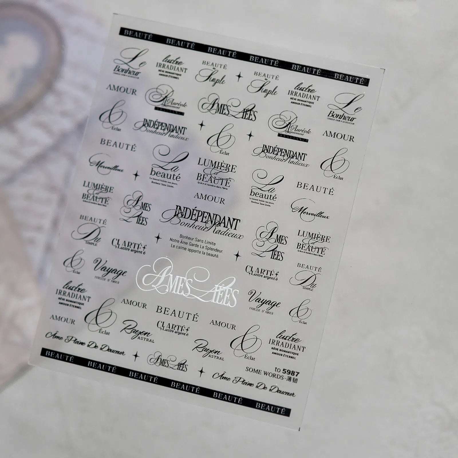 Minimal Letter Nail Stickers | Modern Nail Art Decals - image 7