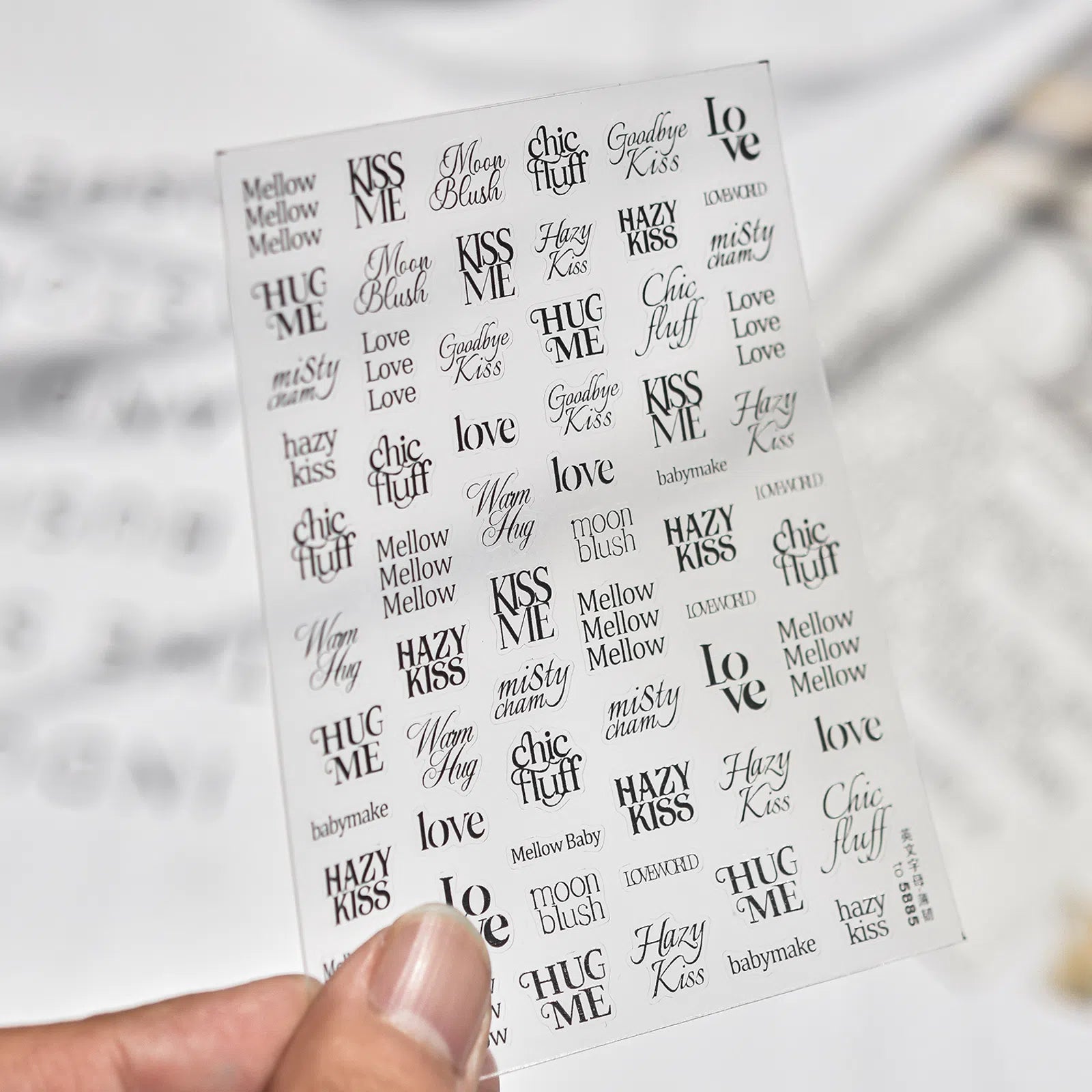 to5885 Minimal Letter Nail Stickers variant image - Tomoni Nail Art