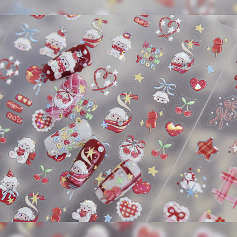 New Year Sheep Nail Stickers | Kawaii Nail Art Decals - image 5