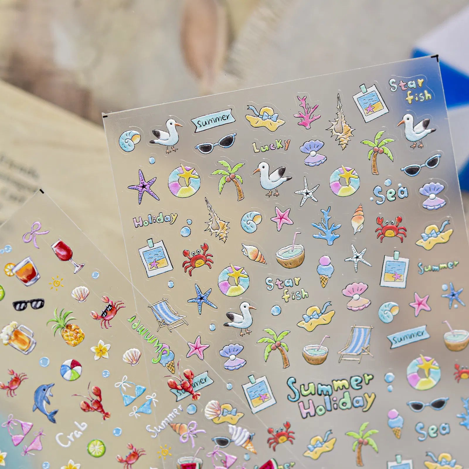 Ocean Starfish Nail Stickers | Summer Beach Nail Art Decals - image 1