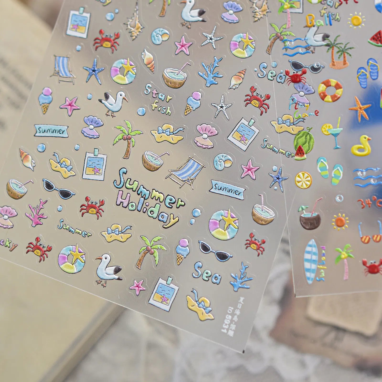 Ocean Starfish Nail Stickers | Summer Beach Nail Art Decals - image 3