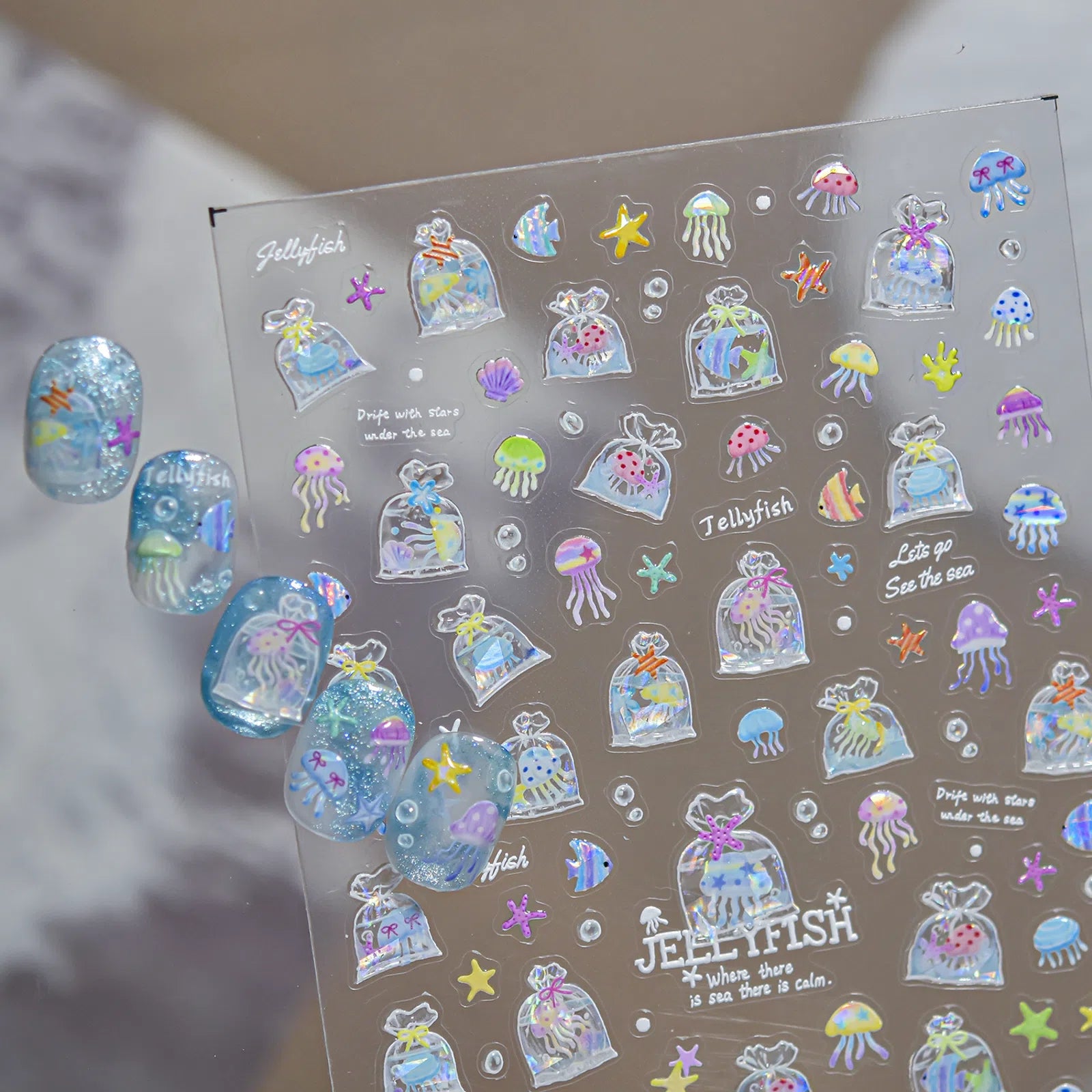 Ocean Starfish Nail Stickers | Summer Beach Nail Art Decals - image 4