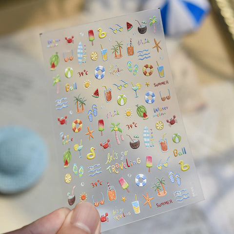 to5930 Ocean Starfish Nail Stickers variant image - Tomoni Nail Art