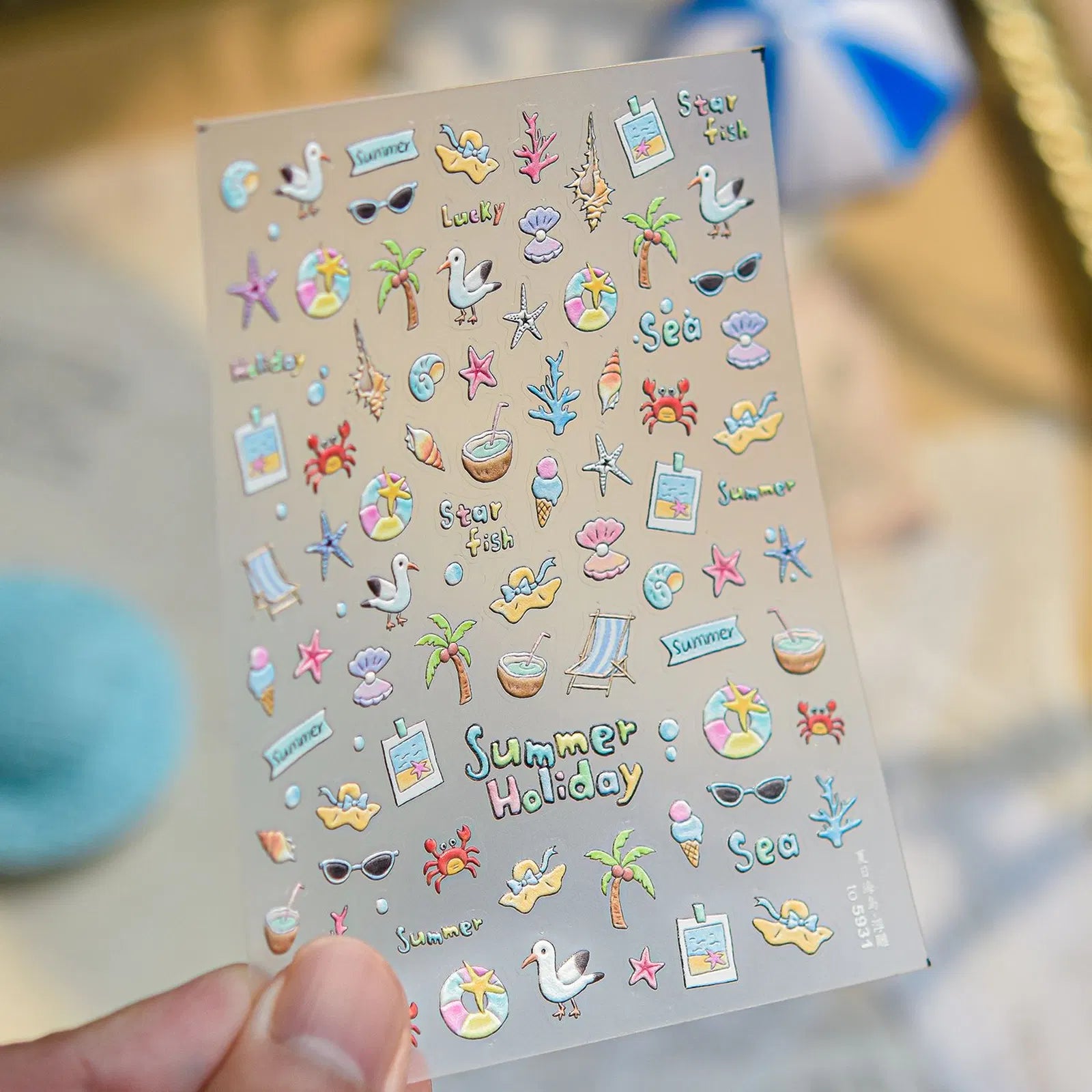 to5931 Ocean Starfish Nail Stickers variant image - Tomoni Nail Art