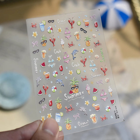 to5932 Ocean Starfish Nail Stickers variant image - Tomoni Nail Art