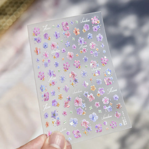 to5582 Pastel Dried Flower Nail Stickers variant image - Tomoni Nail Art