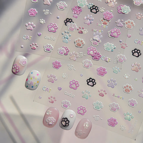 Pastel Flower Nail Stickers | Kawaii Floral Nail Art Decals - image 2
