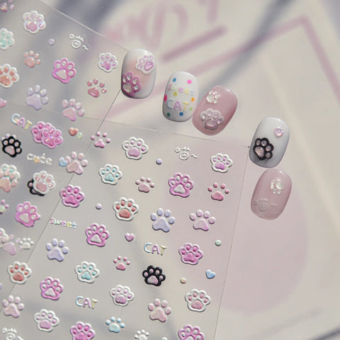 Pastel Flower Nail Stickers | Kawaii Floral Nail Art Decals - image 3