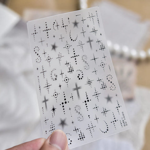 to5870 Pearl Cross Nail Stickers variant image - Tomoni Nail Art
