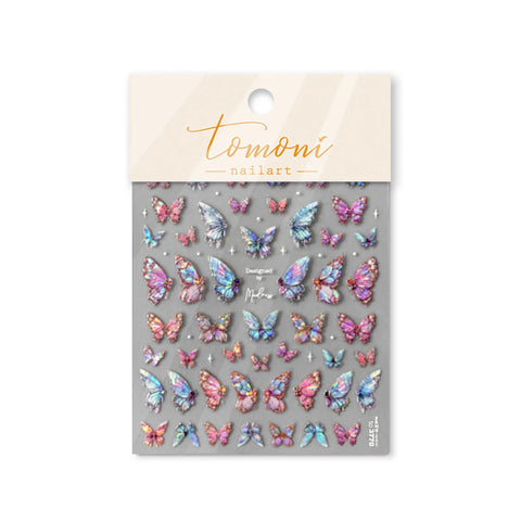 to3770 Pink Butterfly Nail Stickers variant image - Tomoni Nail Art