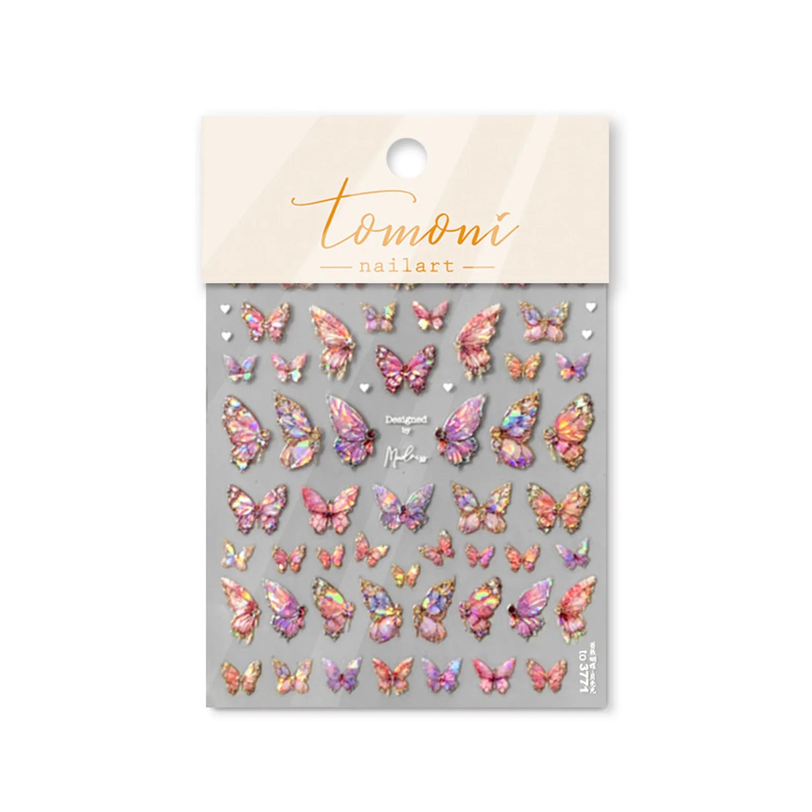 to3771 Pink Butterfly Nail Stickers variant image - Tomoni Nail Art