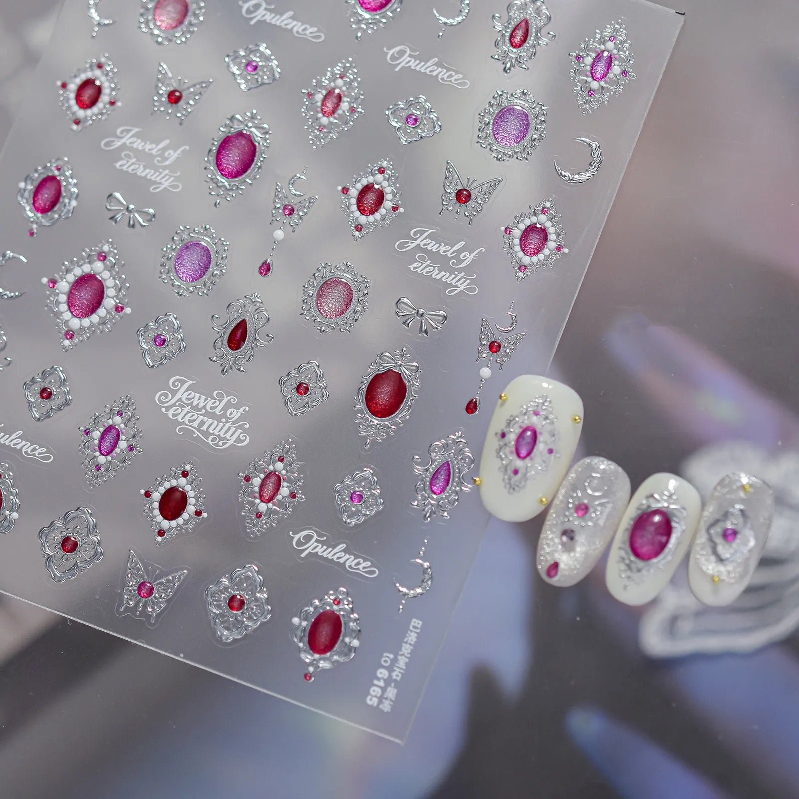 Pink Gem Nail Stickers - nail art product image 1