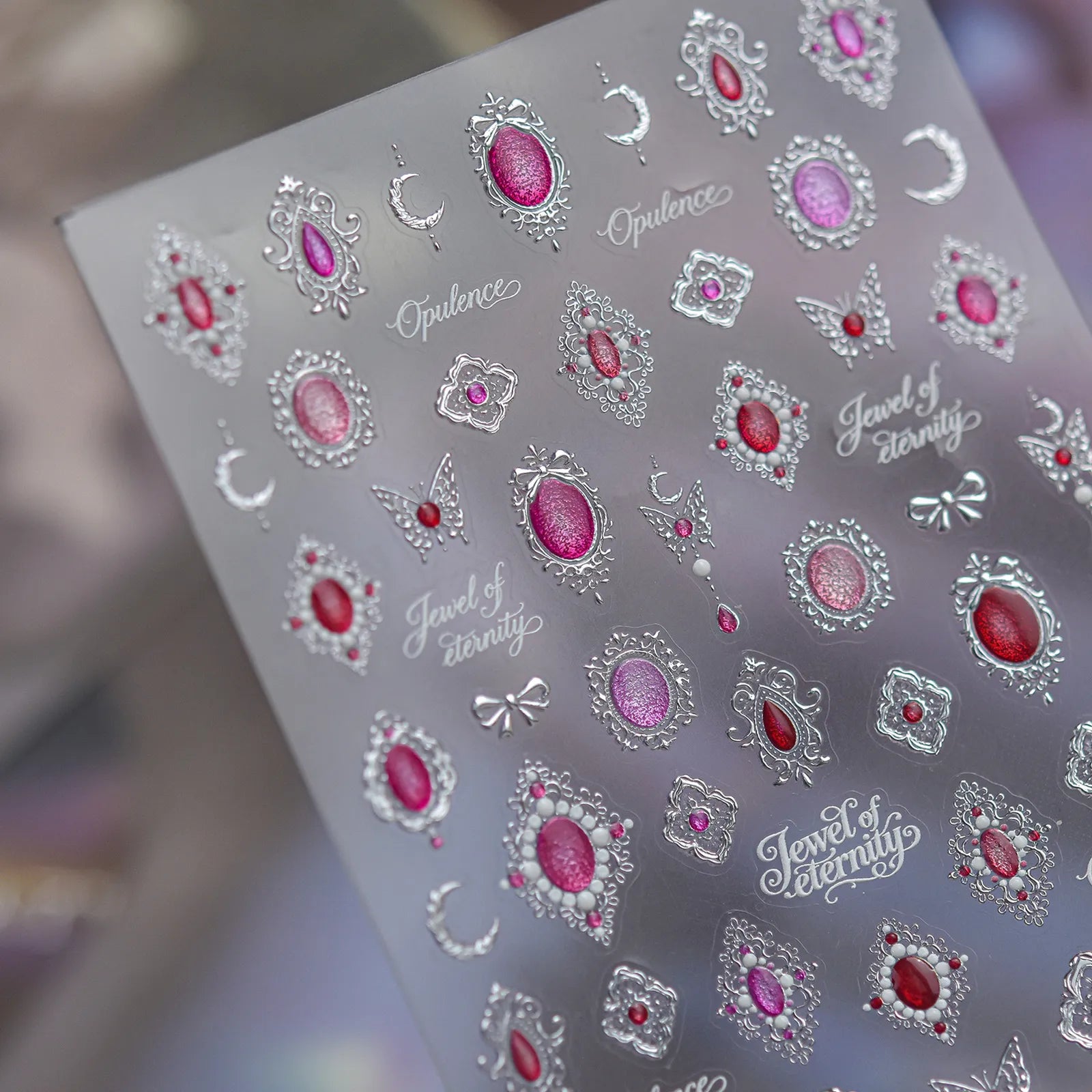 Pink Gem Nail Stickers - nail art product image 4