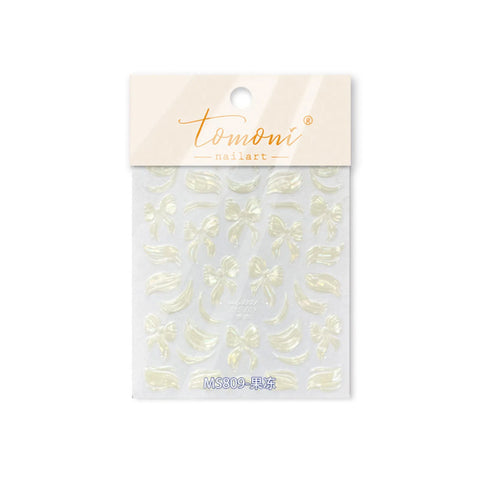 MS809 Pink Heart Nail Stickers | Coquette Nail Art Decals
