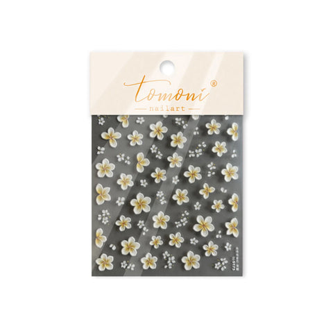 to5173 Plumeria Flower Nail Stickers variant image - Tomoni Nail Art
