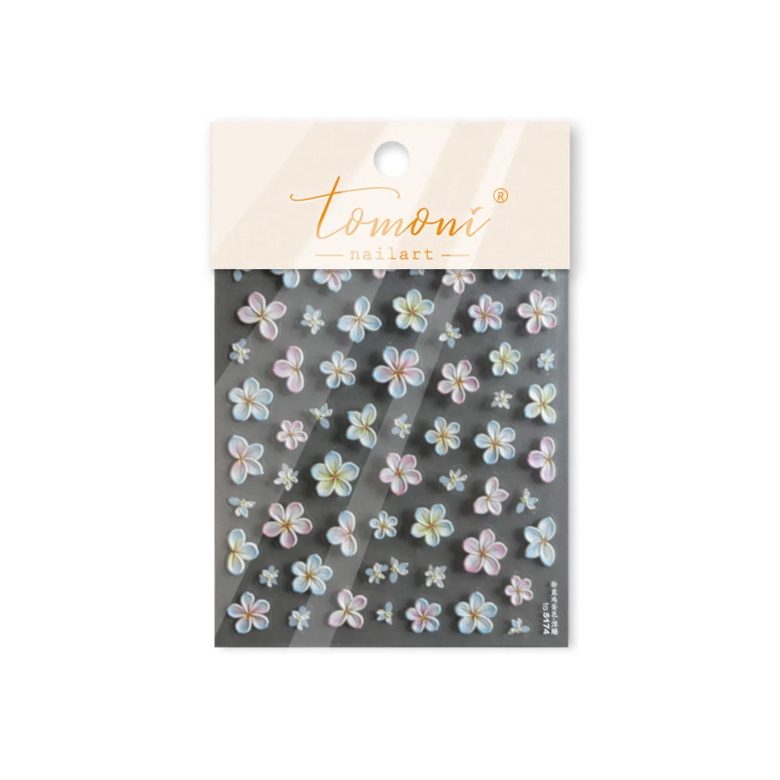 to5174 Plumeria Flower Nail Stickers variant image - Tomoni Nail Art