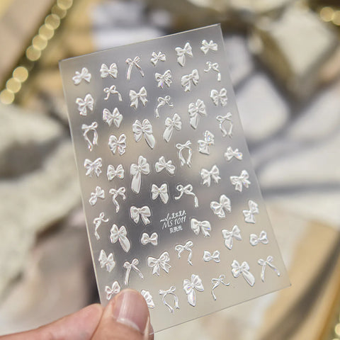 MS1011 Polka Dot Bow Nail Stickers variant image - Tomoni Nail Art