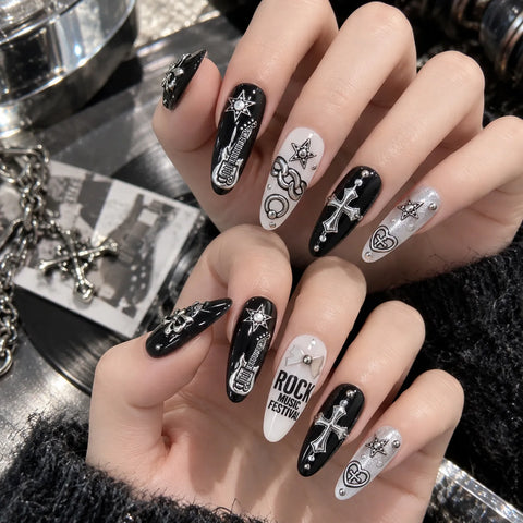 Punk Guitar Nail Stickers - nail art product image 1