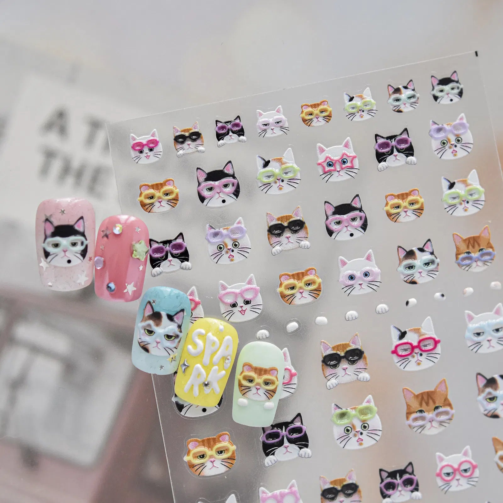 Puppy & Kitty Nail Stickers | Kawaii Animal Nail Art Decals - image 2