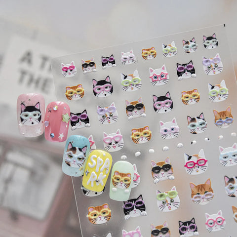 Puppy & Kitty Nail Stickers | Kawaii Animal Nail Art Decals - image 2