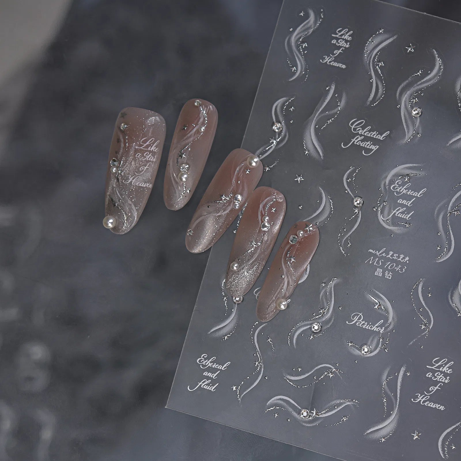 Silver Bow French Nail Stickers | Coquette Nail Art Decals - image 4