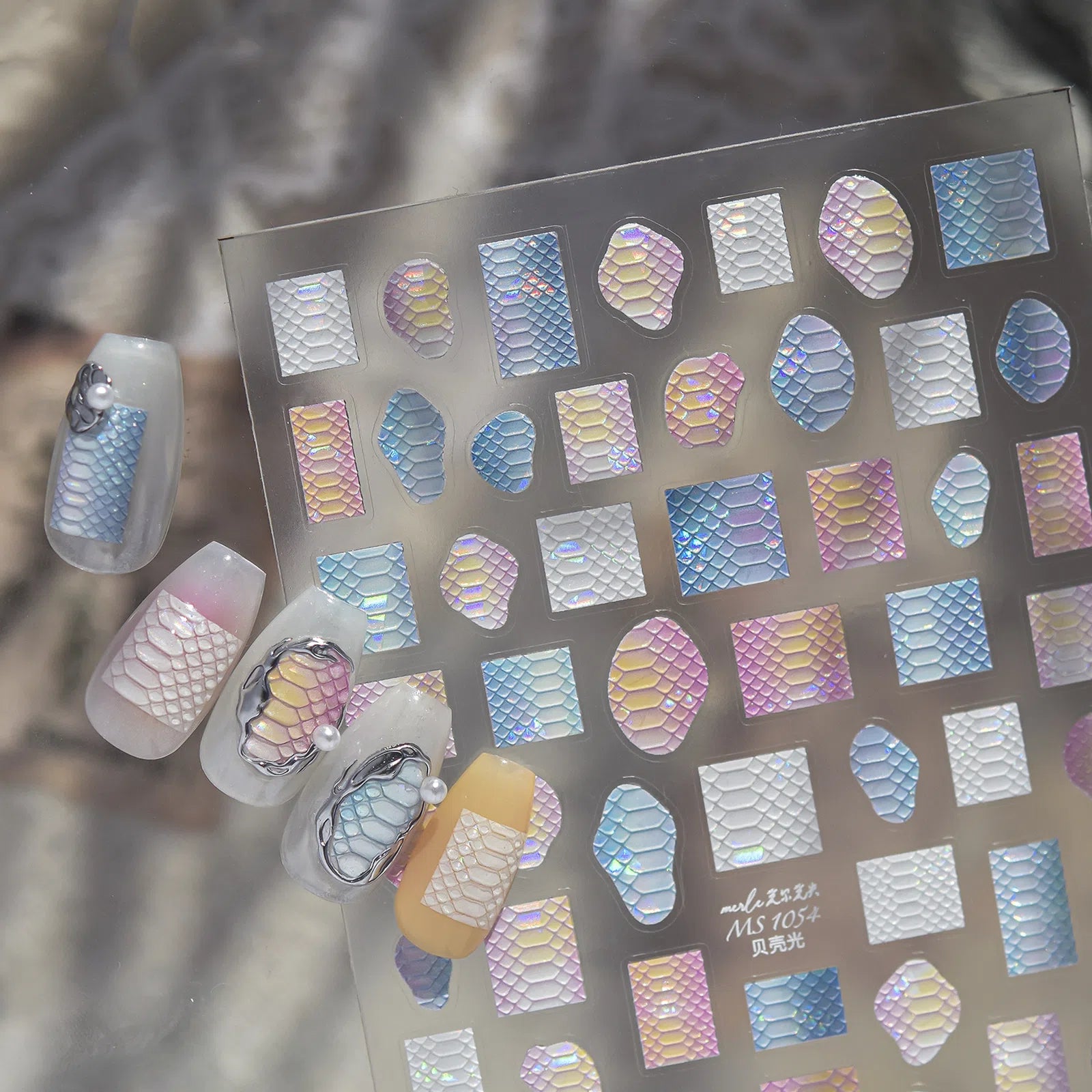 Snake Print Nail Stickers | Edgy Animal Print Nail Art Decals - image 3