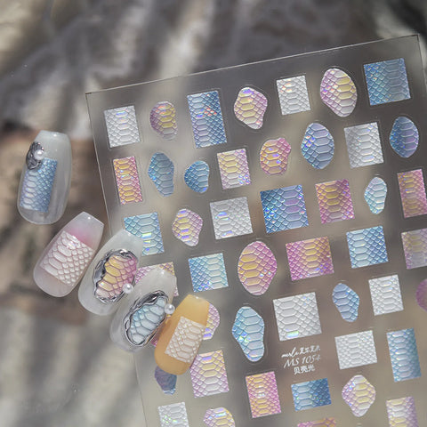Snake Print Nail Stickers | Edgy Animal Print Nail Art Decals - image 3