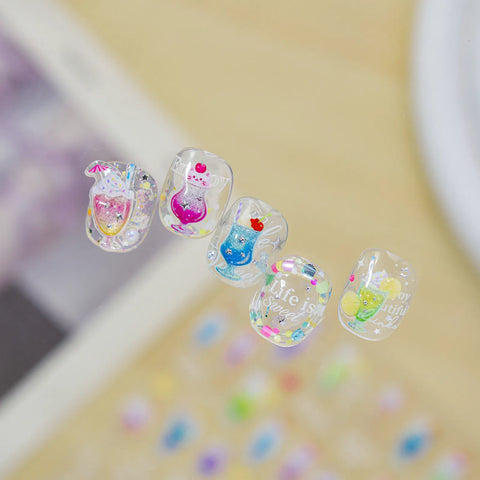 Soda Bubble Nail Stickers | Summer Drink Nail Art Decals - image 6