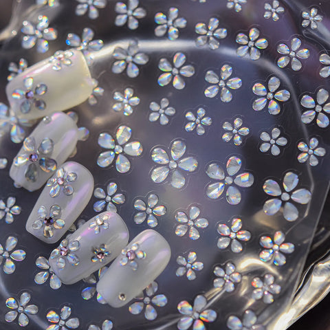 Sparkle Flower Nail Stickers - nail art product image 1