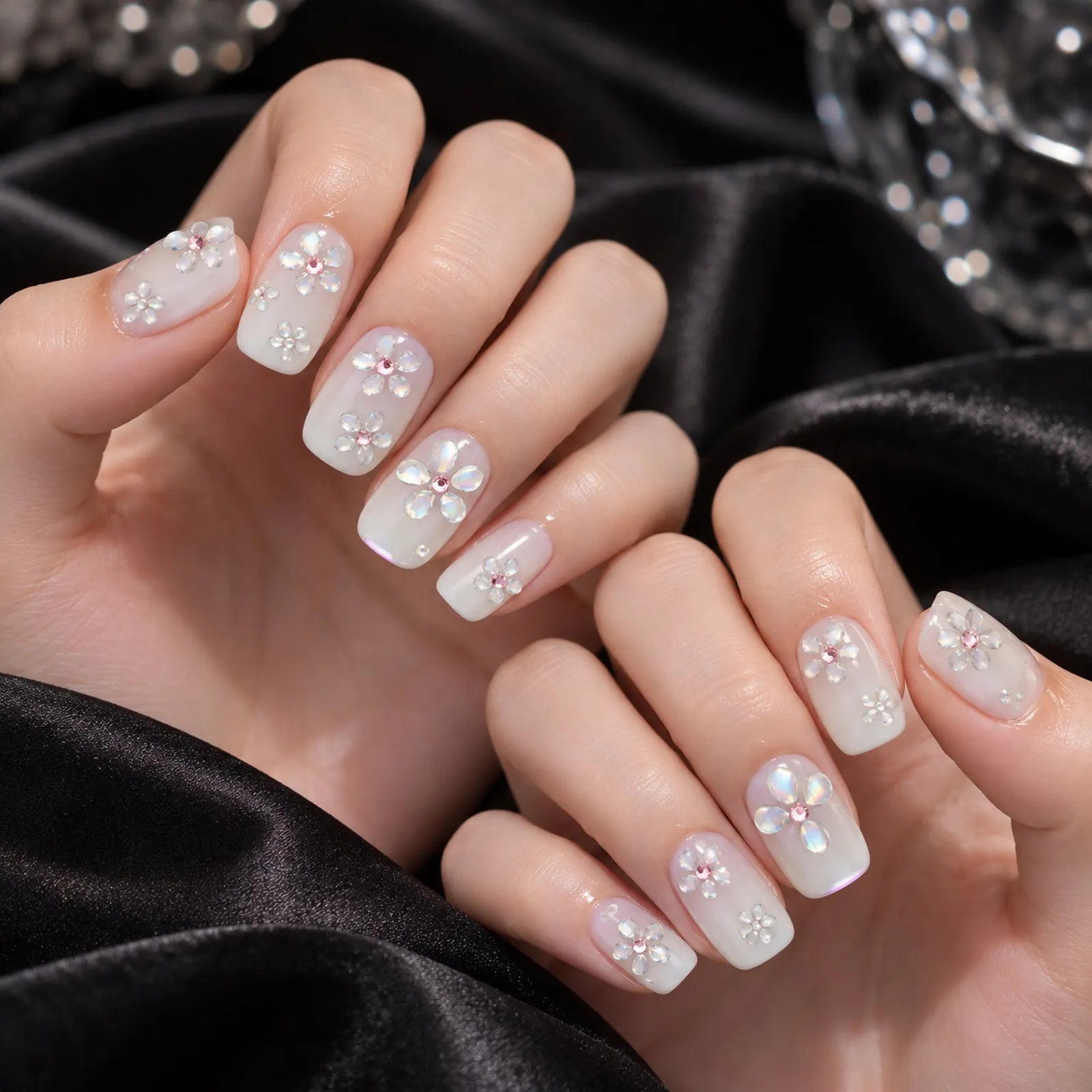 Sparkle Flower Nail Stickers - nail art product image 2