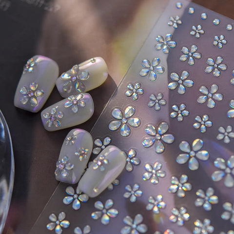Sparkle Flower Nail Stickers - nail art product image 3