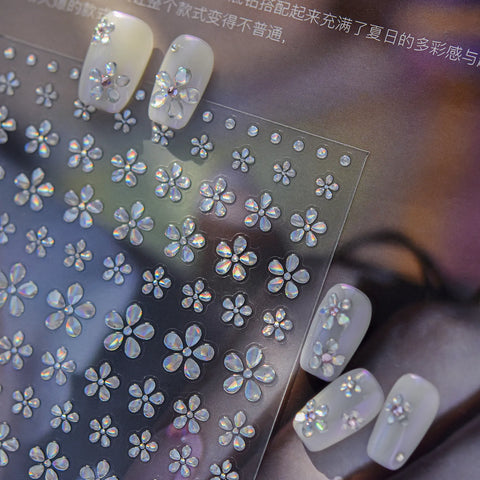 Sparkle Flower Nail Stickers - nail art product image 4