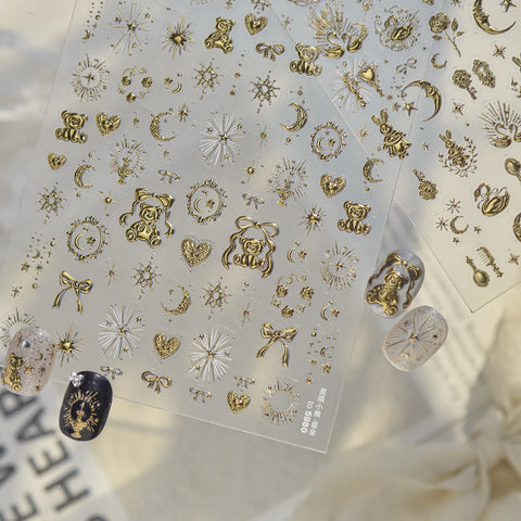 Star Fairy Tale Nail Stickers | Kawaii Star Nail Art Decals - image 2