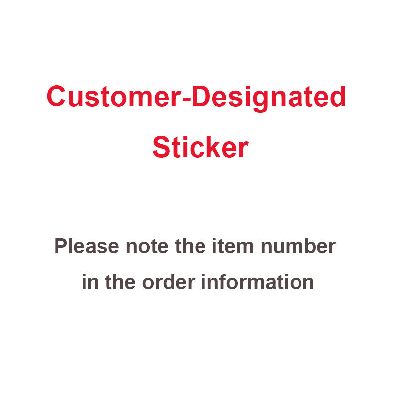 Customer-designated Sticker
