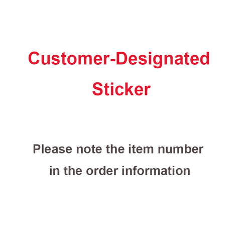 Customer-designated Sticker