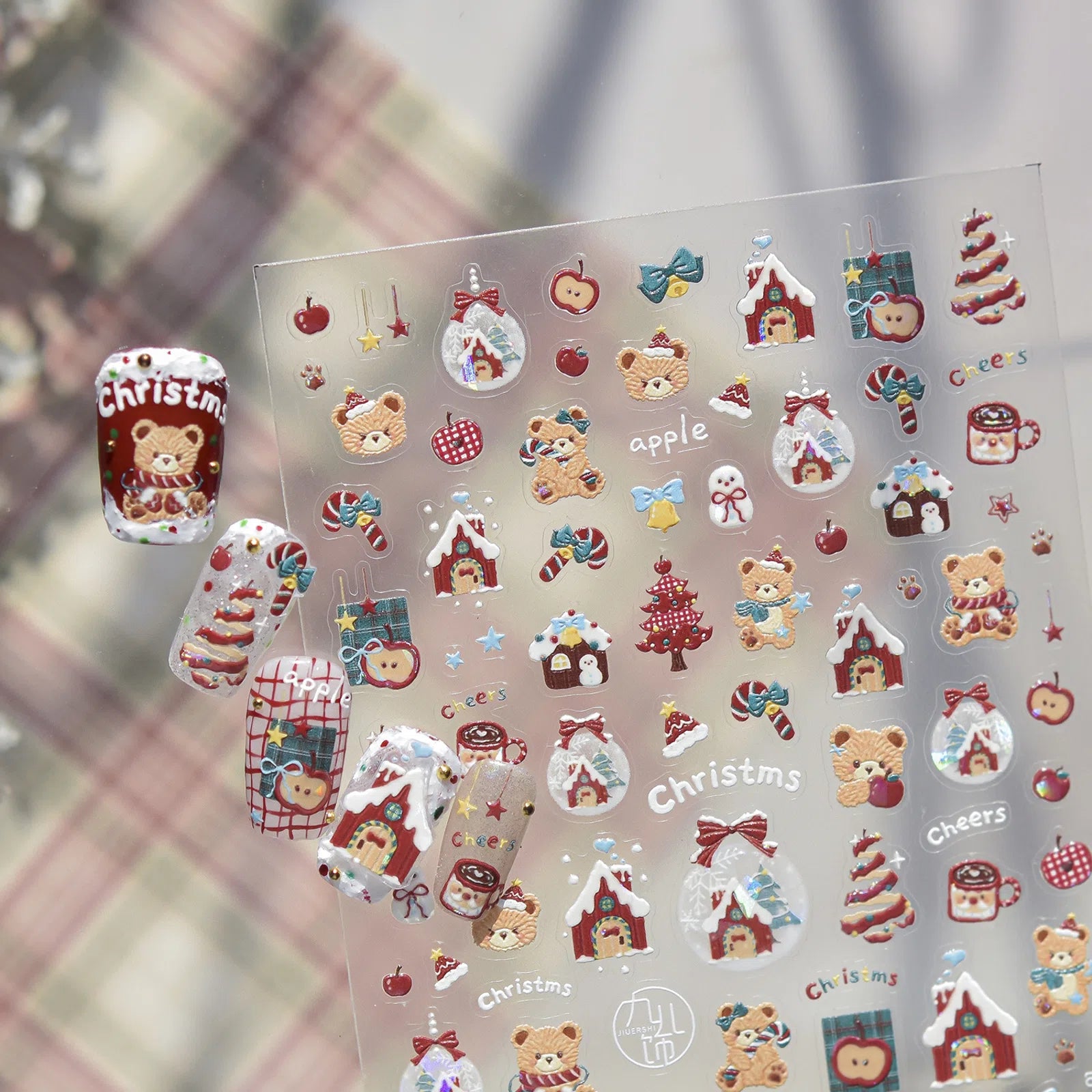 Sweet Snowman Nail Stickers | Kawaii Winter Nail Art Decals - image 2