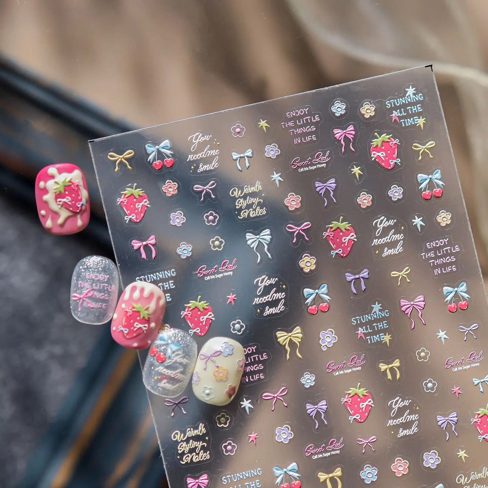 Tiny Bow Nail Stickers | Sweet Coquette Nail Art Decals - image 3