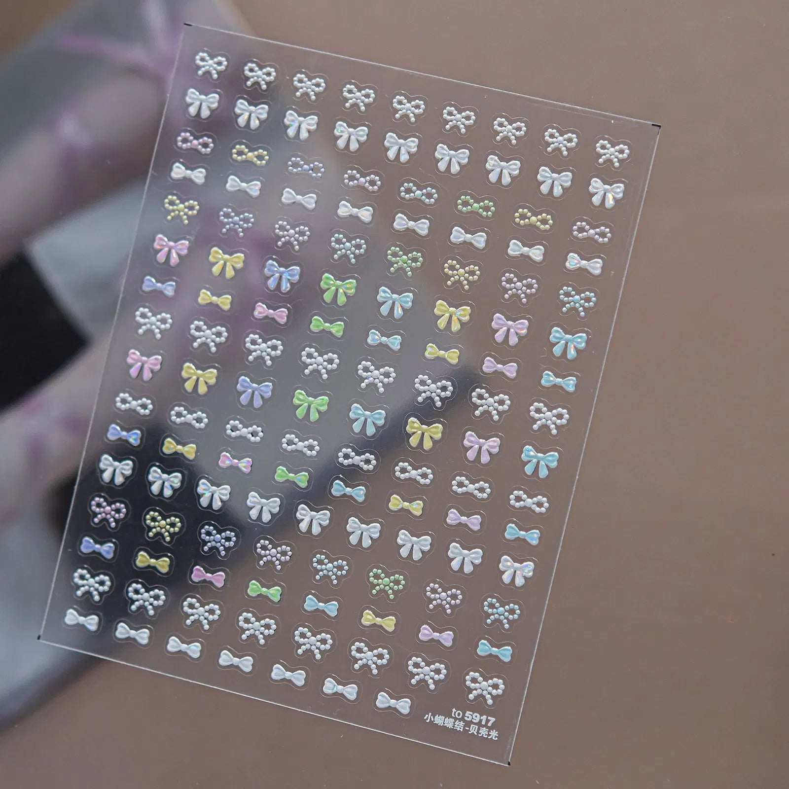 Tiny Bow Nail Stickers | Korean Coquette Nail Art Decals - image 5