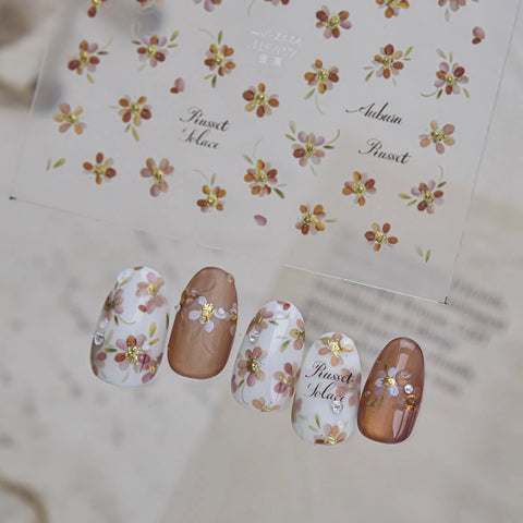 Tiny Flower Nail Stickers | Minimal Floral Nail Art Decals - image 1