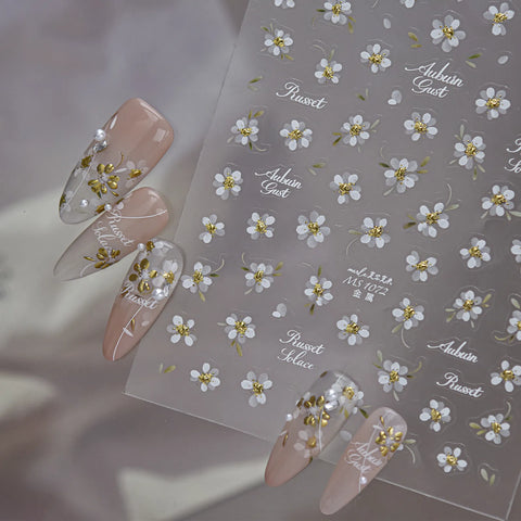 Tiny Flower Nail Stickers | Minimal Floral Nail Art Decals - image 5