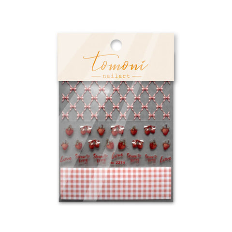 cute grid nail sticker
