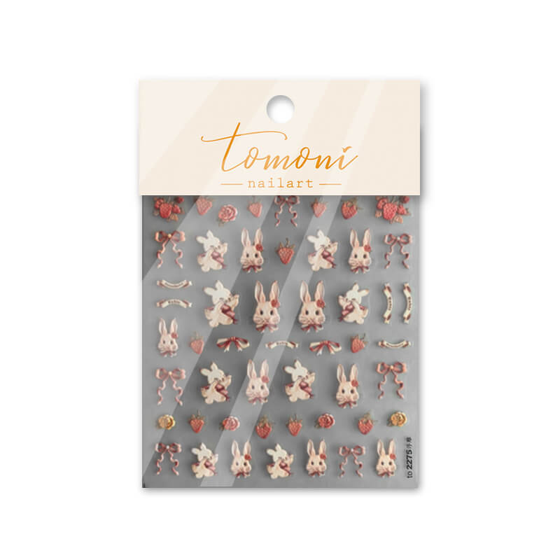 kawaii rabbit nail sticker
