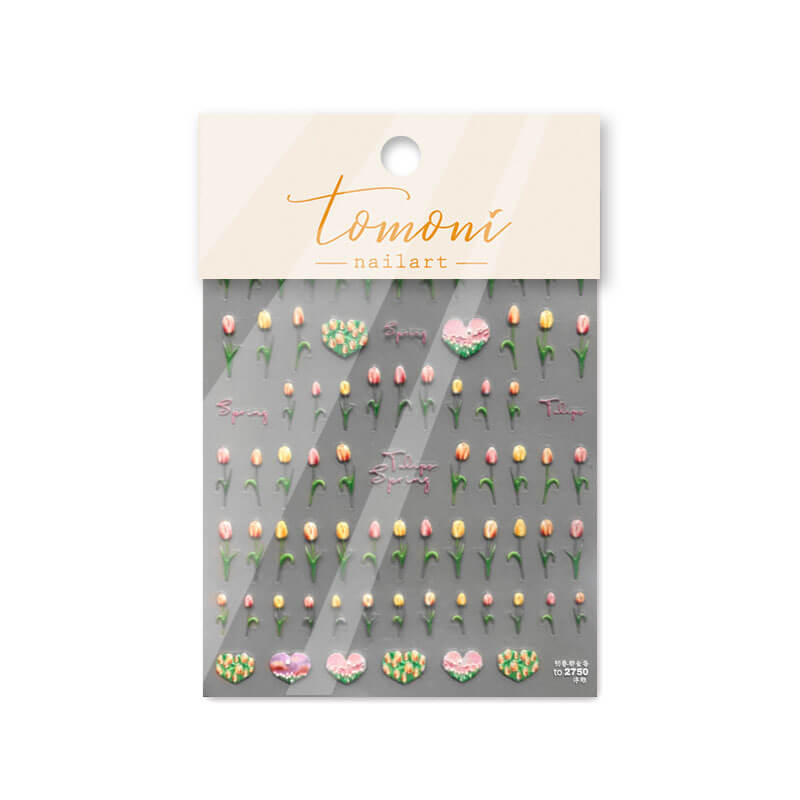 tulip garden nail stickers