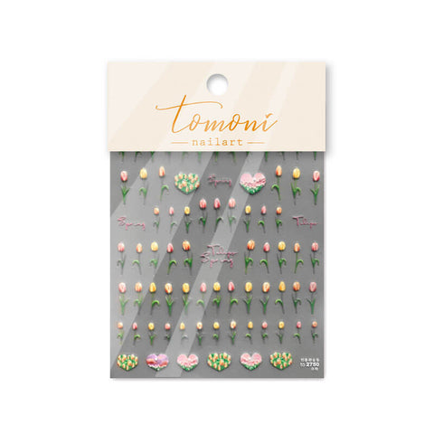 tulip garden nail stickers