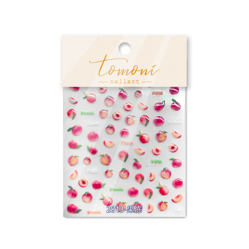 peach nail decal stickers