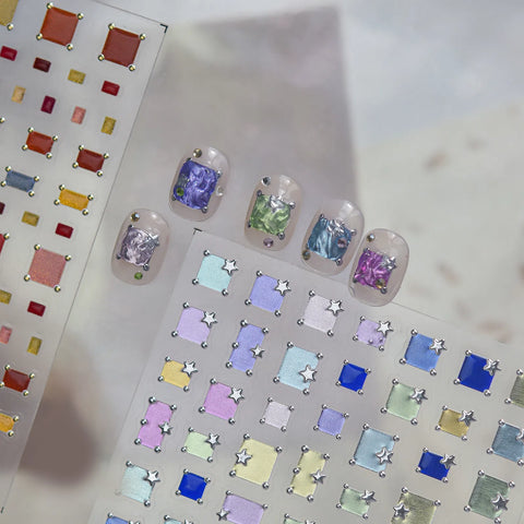 Translucent Plaid Nail Stickers | Sweet Winter Nail Art Decals - image 2