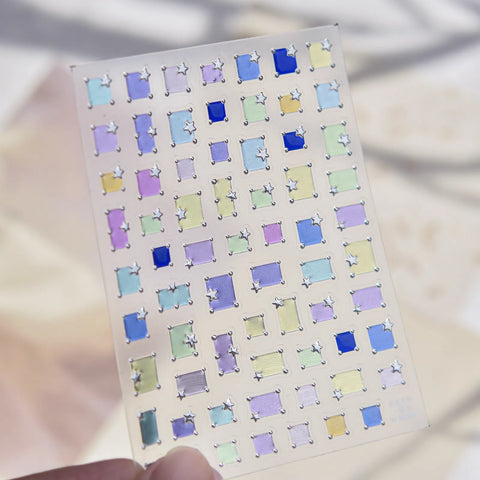 Translucent Plaid Nail Stickers | Sweet Winter Nail Art Decals - to5995 variant image