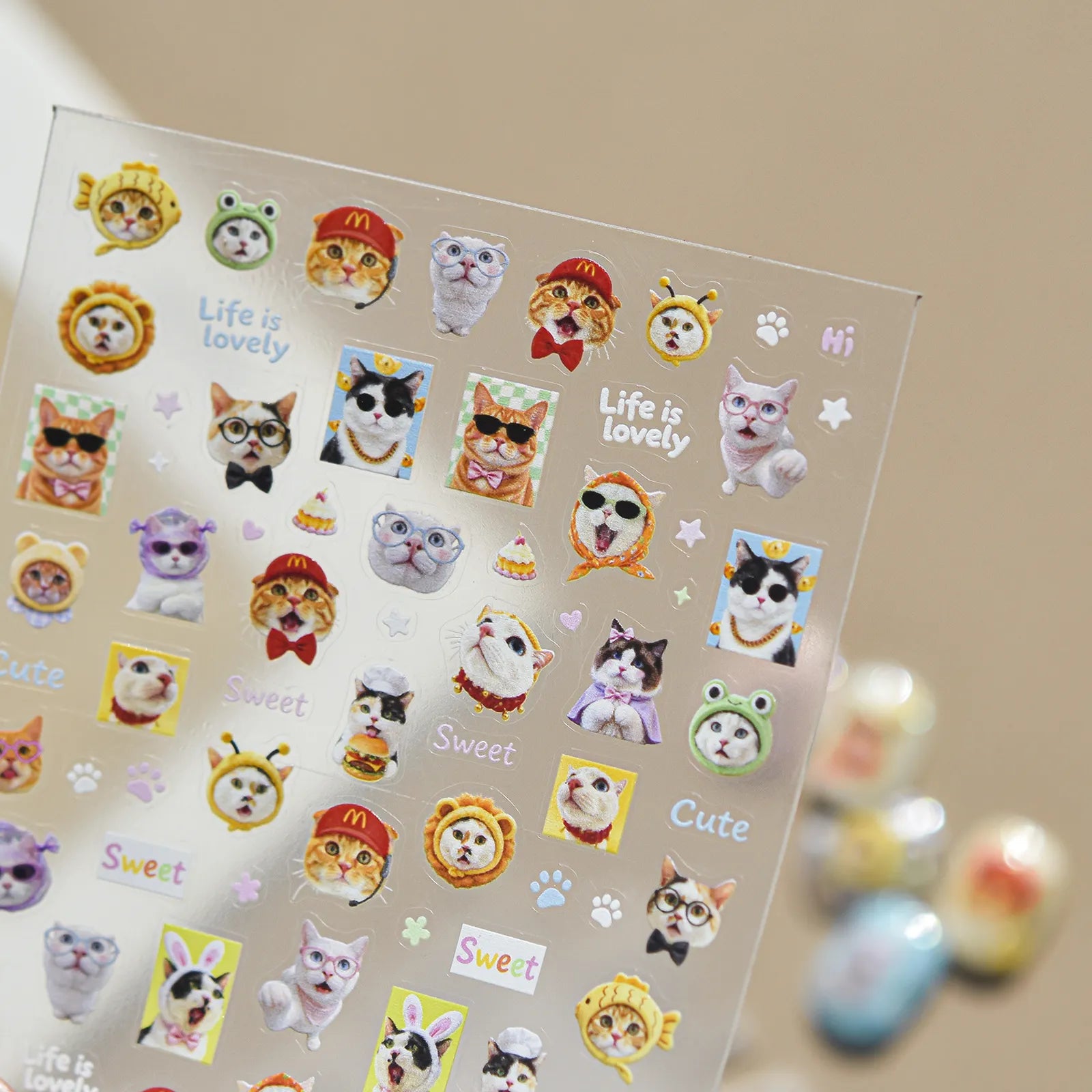 Vintage Cat Nail Stickers - nail art product image 1